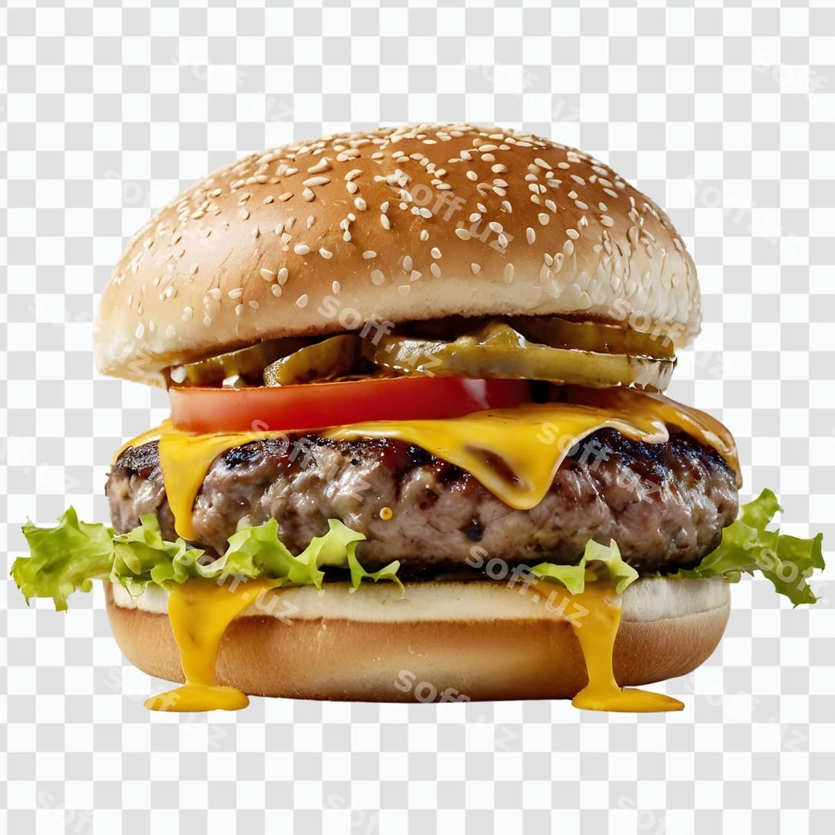 Shirin burger ko'p tarkibiyotlar bilan | Delicious burger with many ingredients