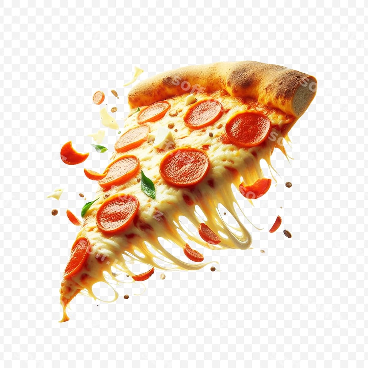 Mazali pizza bo'laklari uchmoqda | Delicious pizza slices flying