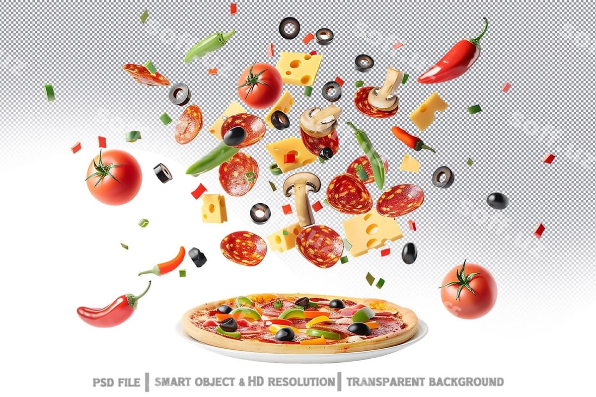 Misharif pizza uchuvchi toppinglar bilan | Delicious pizza with flying toppings