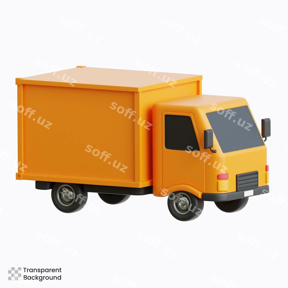 Yetkazib berish yuk avtomobili 3d illustratsiyasi | Delivery truck 3d illustration