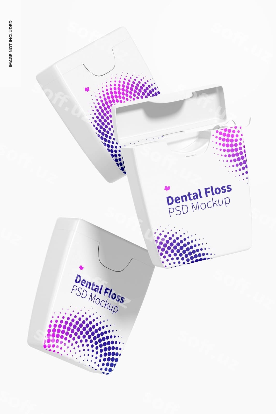 Tish ip mockup suzuvchi | Dental flosses mockup floating