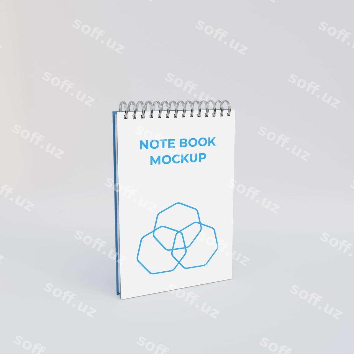 Stol konsepsiyasi halqali daftar modeli | Desk concept ringed notebook mockup