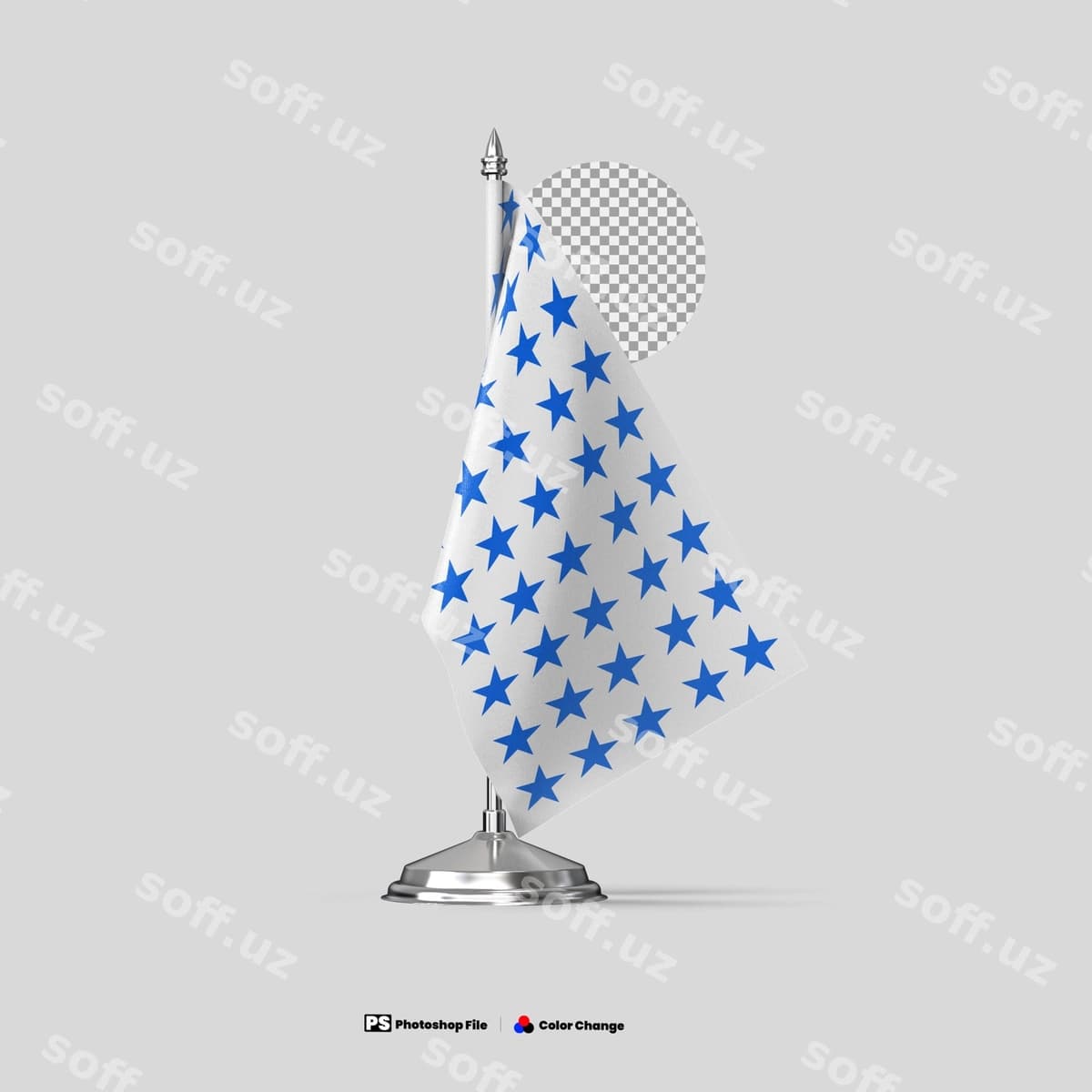 Stol bayroq modeli | Desk flag mockup