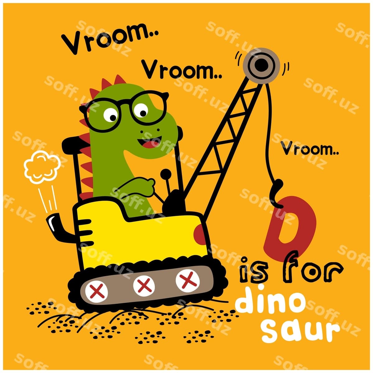 Dinosav qush gulbishik hayvon multfil'm | Dinosaur crane funny animal cartoon