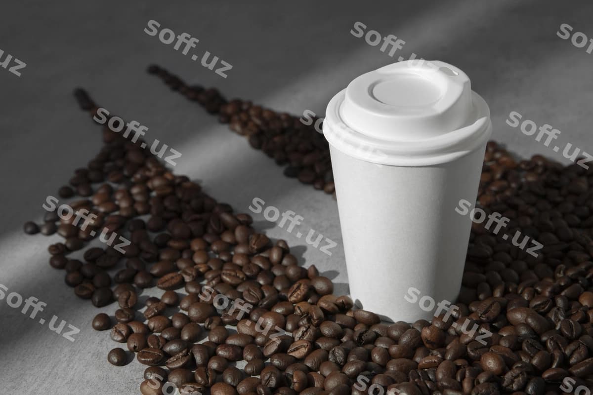 Poyiz kubok namunasi olib ketish | Disposable cup mockup take away
