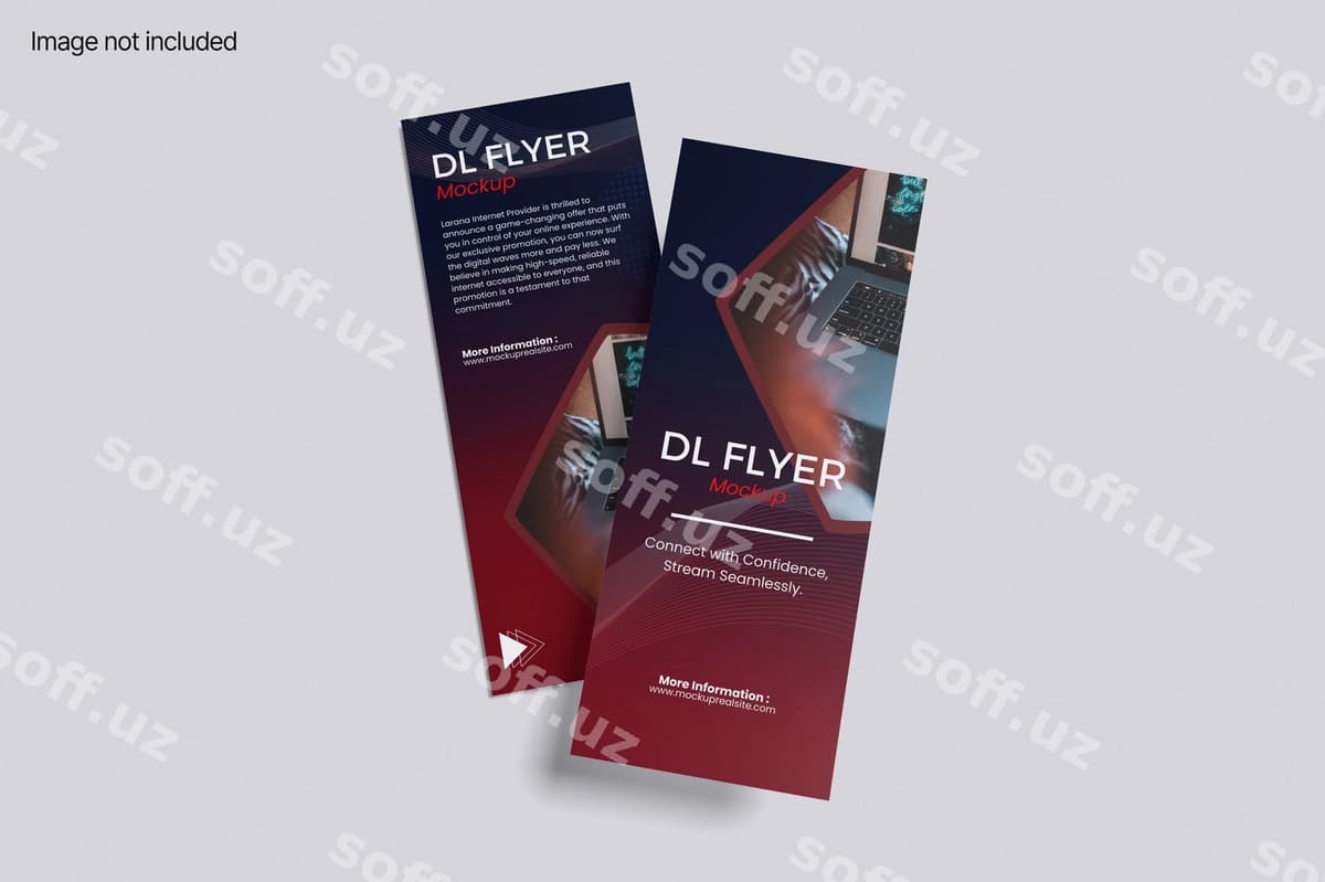 Kulrang maketli DL varaqasi | Dl flyer with grey mockup