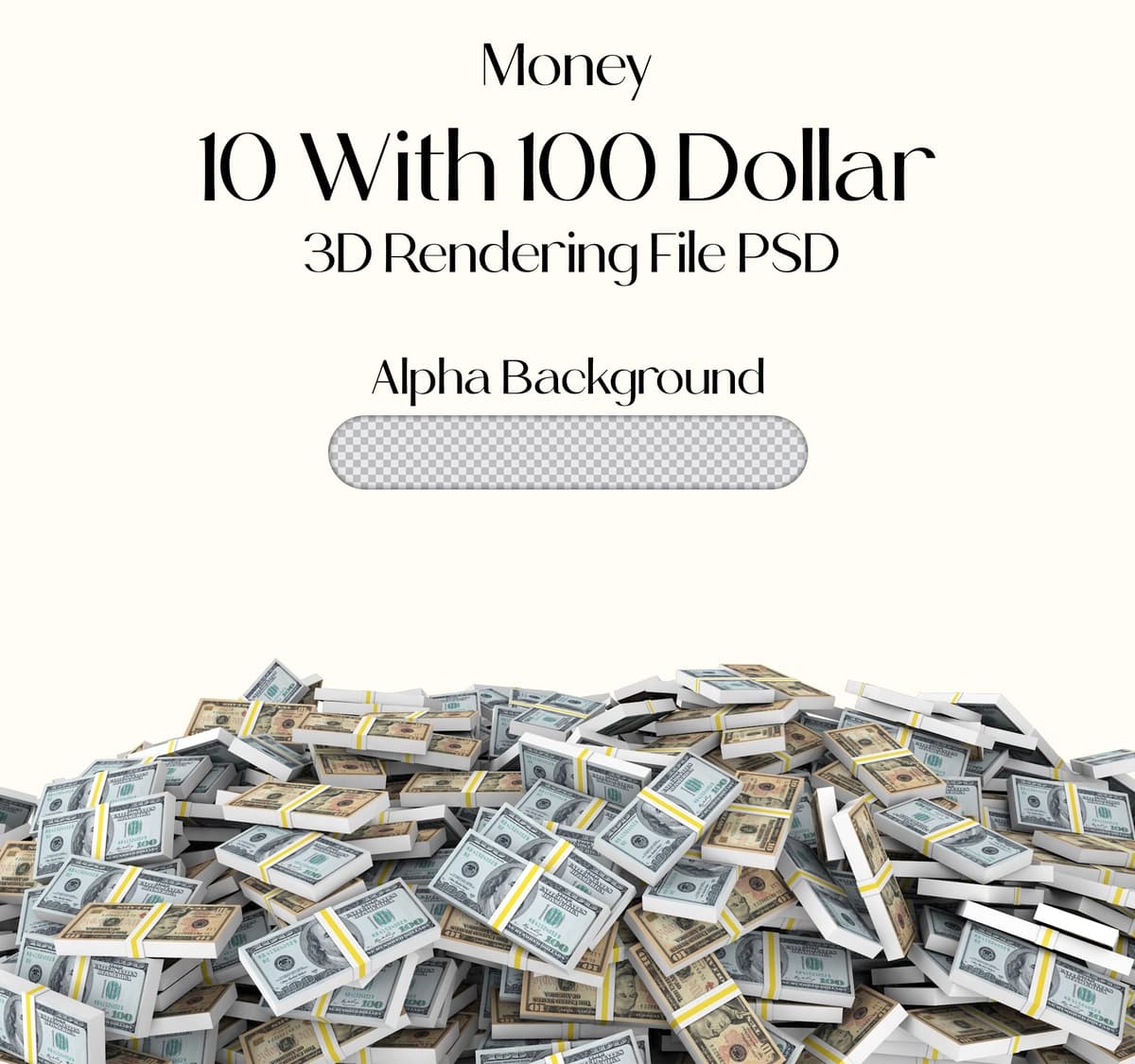 100 dollar ko'rsatish bilan pul 10 | Money 10 with 100 dollar rendering