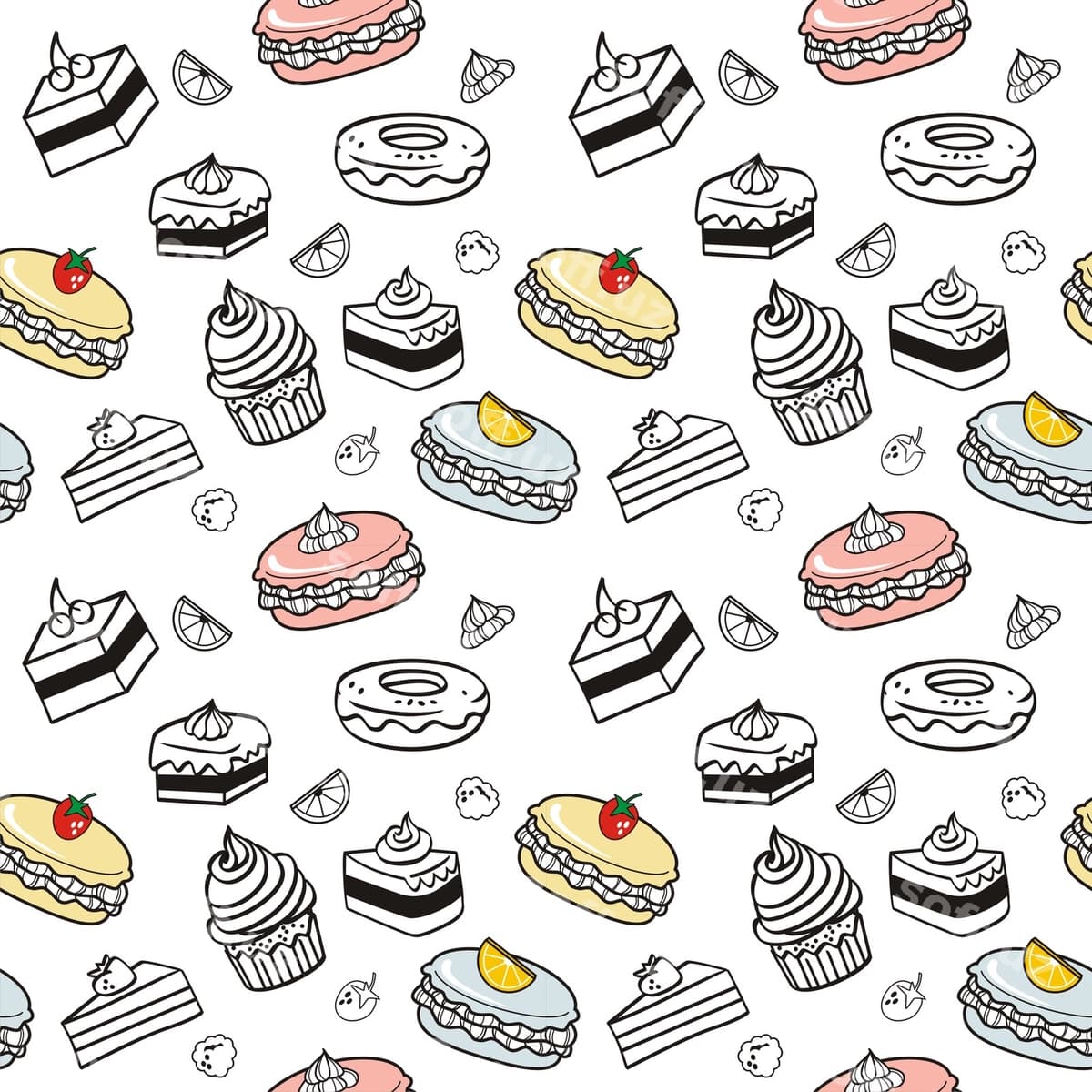 Donuts choksiz naqsh | Donuts seamless pattern