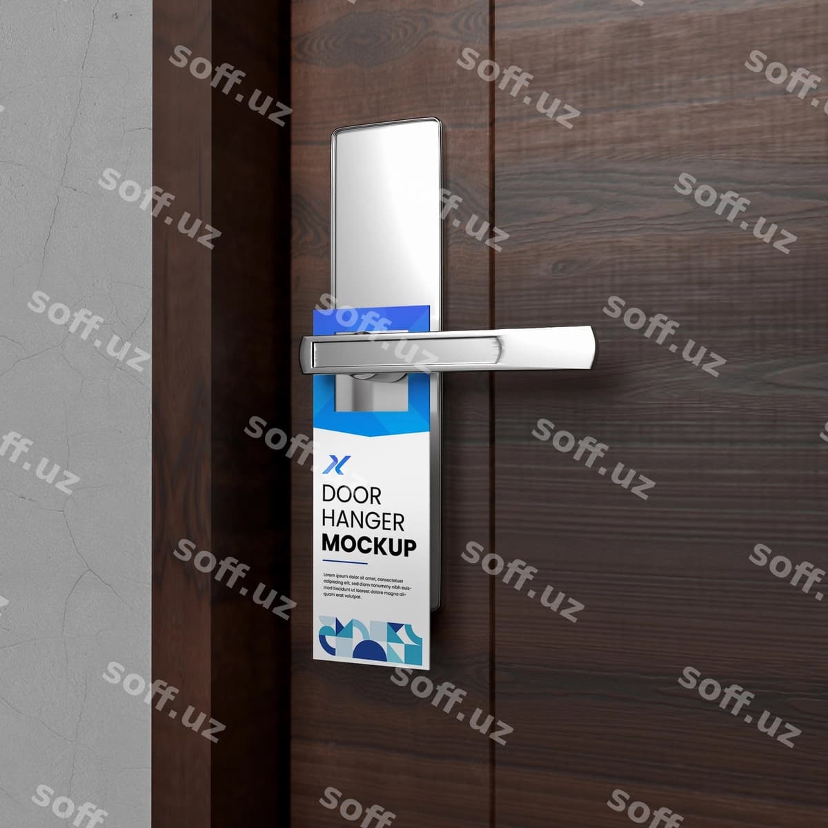 Devor asbobi namuna psd | Door hanger mockup psd