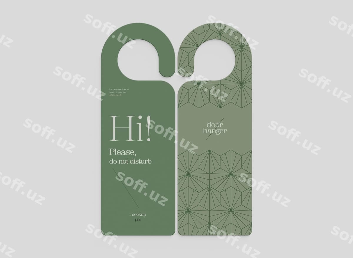 Devorga asmaehtaroy mockup | Door hanger mockup