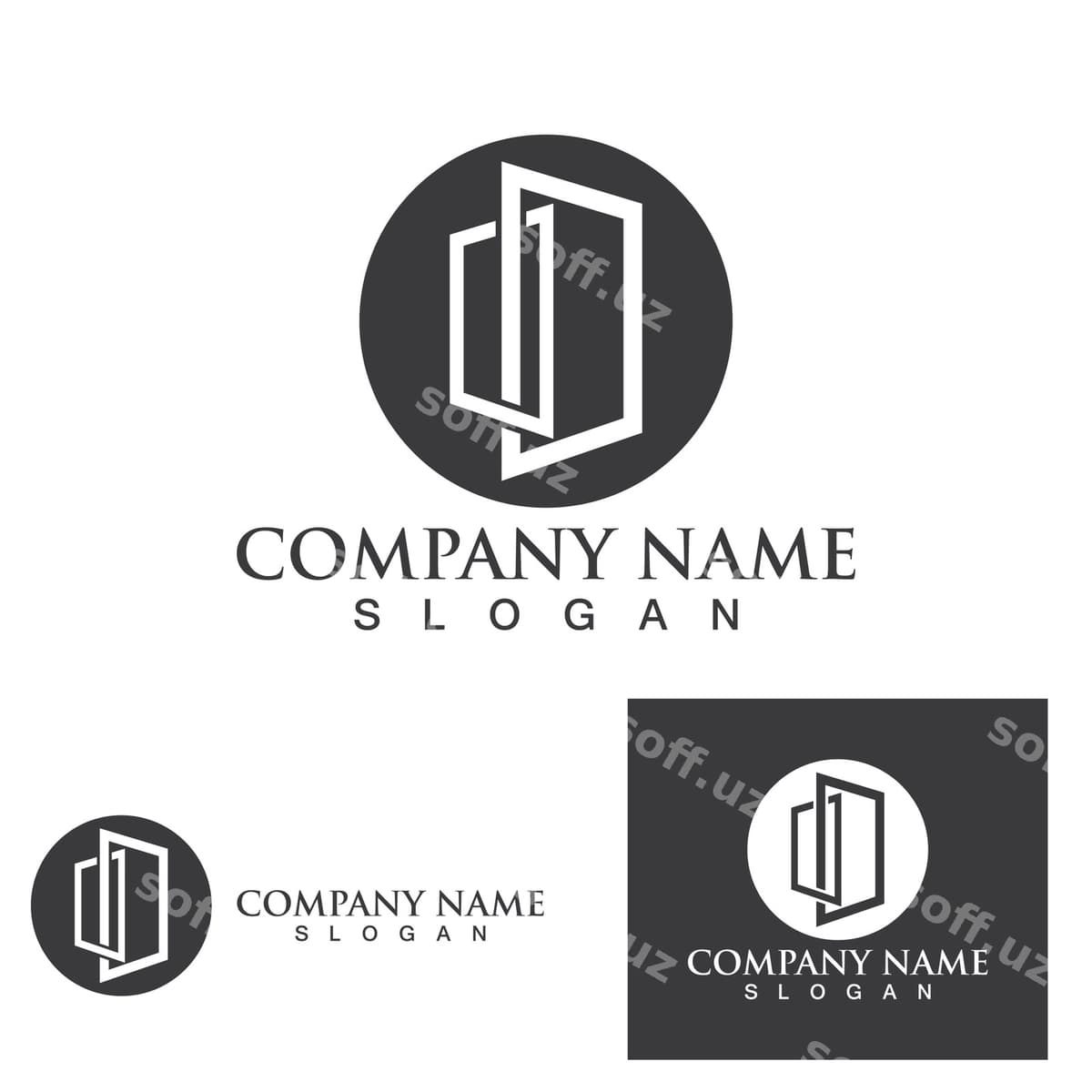 Esda logotip ramz vektor rasmi | Door logo symbol vector image