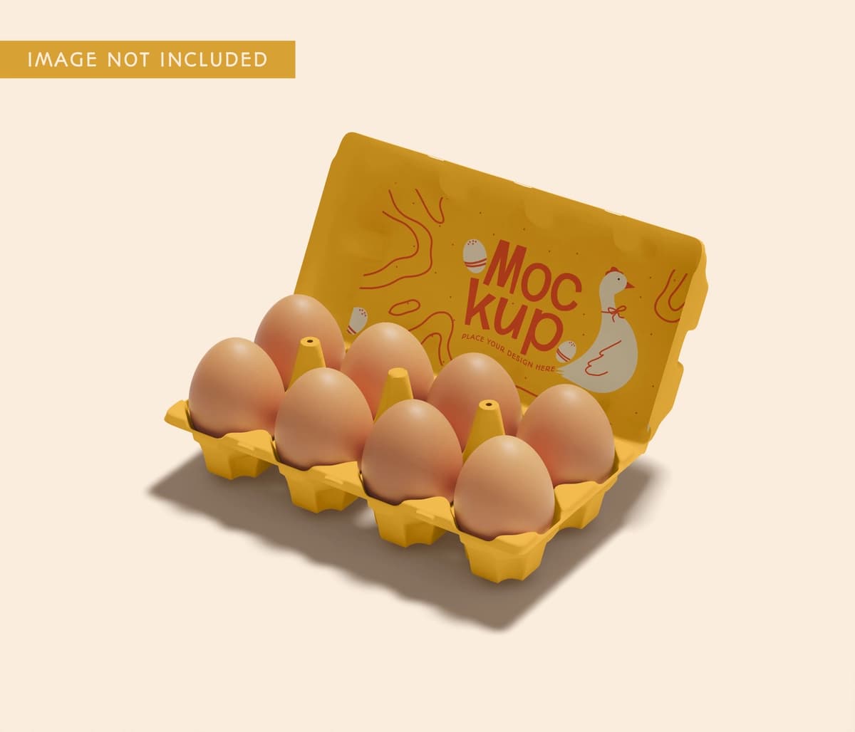 Tuxum qutisi qadoqlash maketi | Egg box packaging mockup