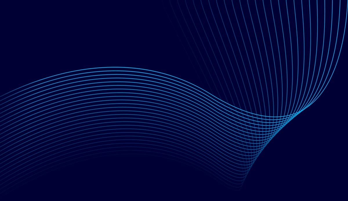 Mavhum ko'k to'lqin chizig'i fonida zamonaviy egri chiziq | Abstract blue wave line background modern curved line