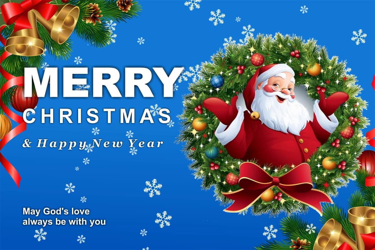 Santa Klaus bilan Rojdestvo kartasi | Christmas card with santa claus it