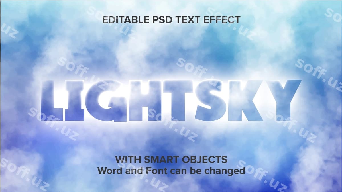 Tahrirlanadigan tutun matni effekti | Editable smoke text effect