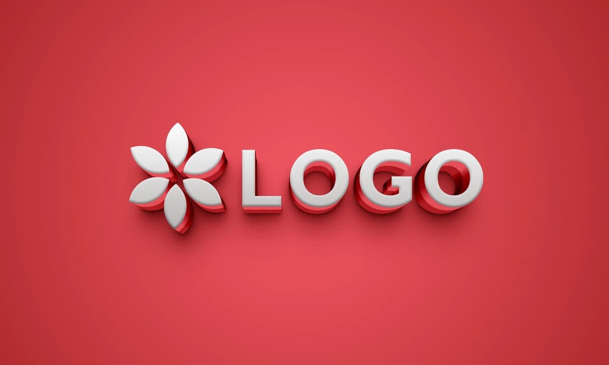 Haqiqiy premium toza oddiy korporativ 3D bepul tahrirlanadigan logotip maketi | Realistic premium clean simple corporate 3d free editable logo mockup
