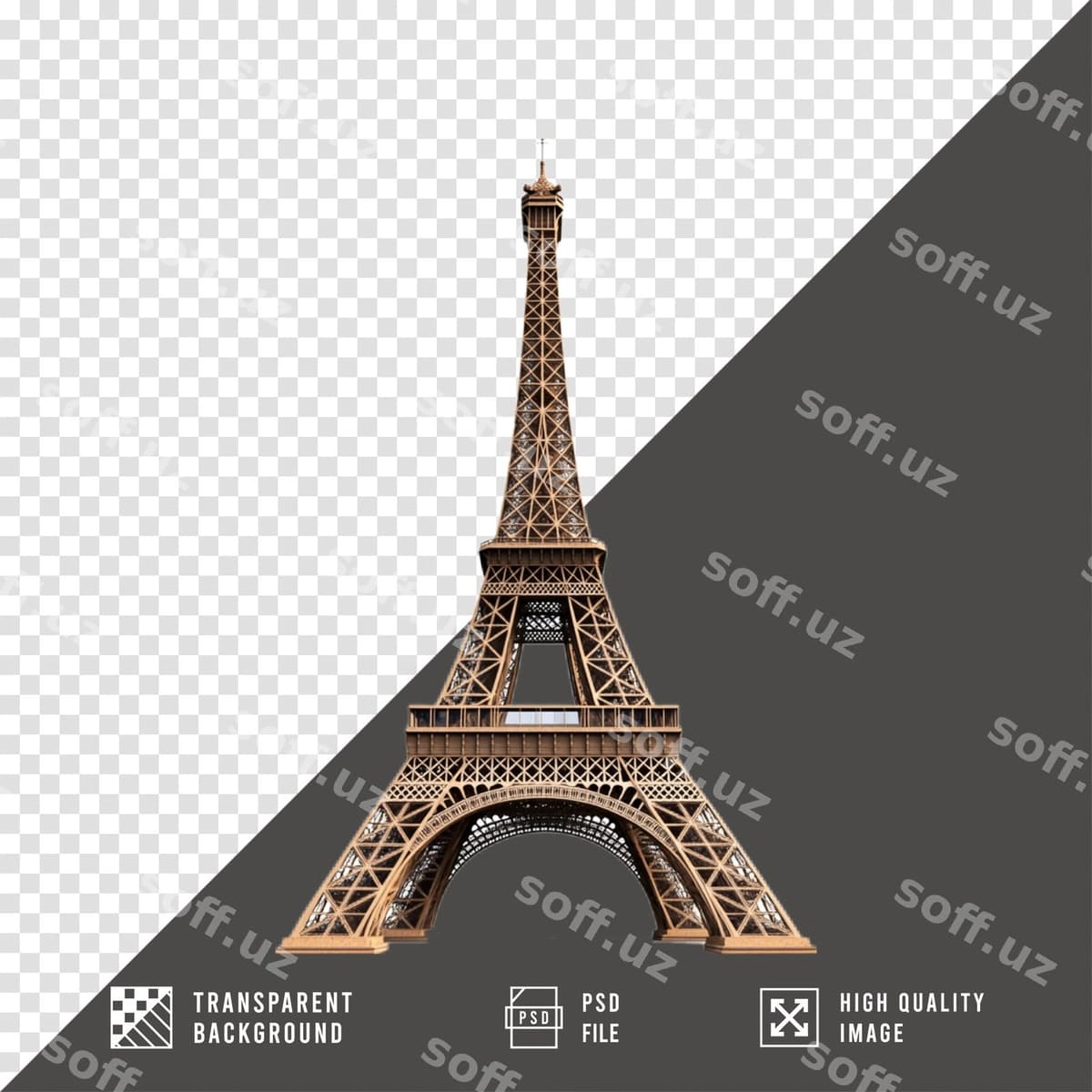 Eyfel minorasining shaffof foni | Eiffel tower transparent background