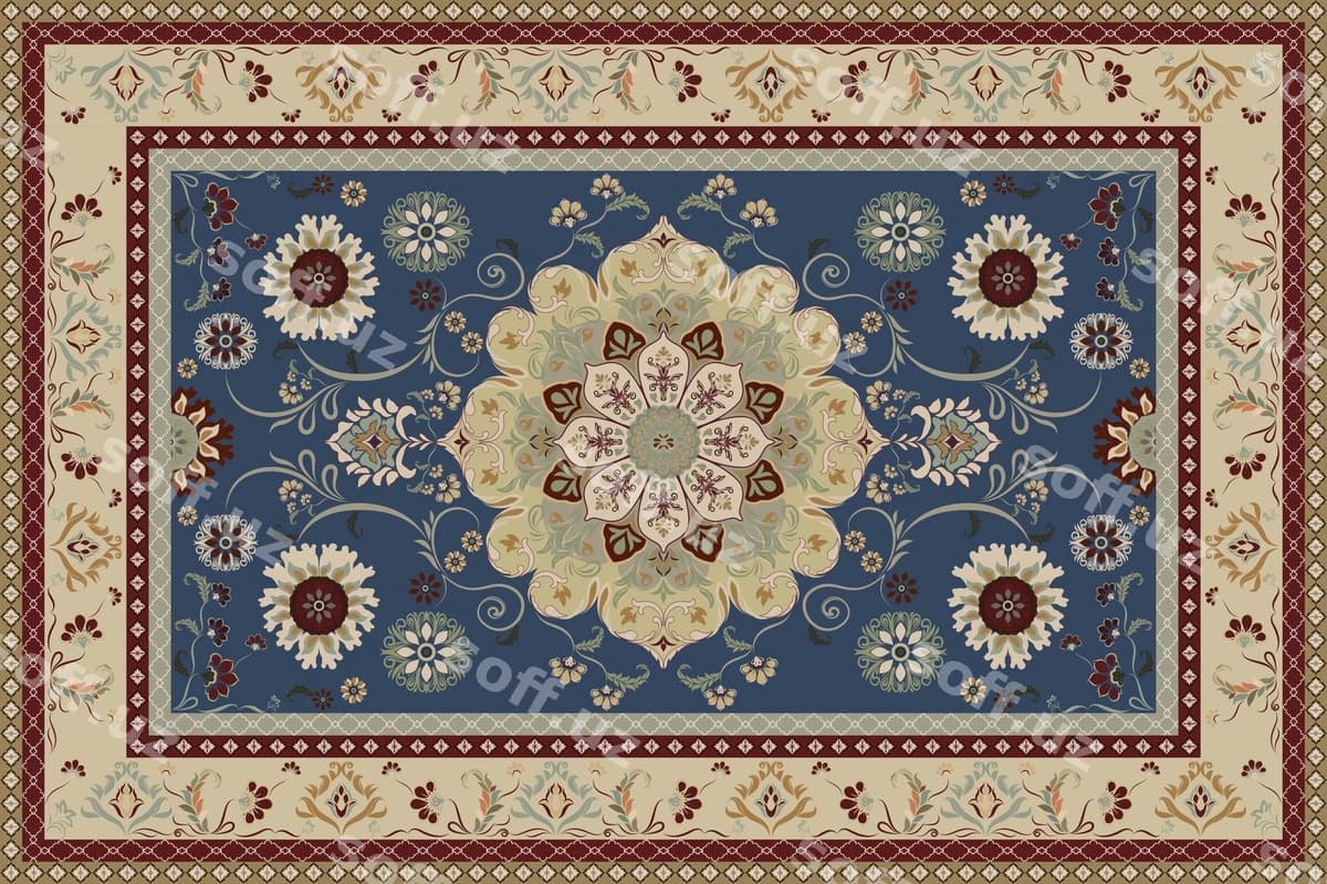 Naqshinkor gulli gilam dizayni | Elegant floral rug design