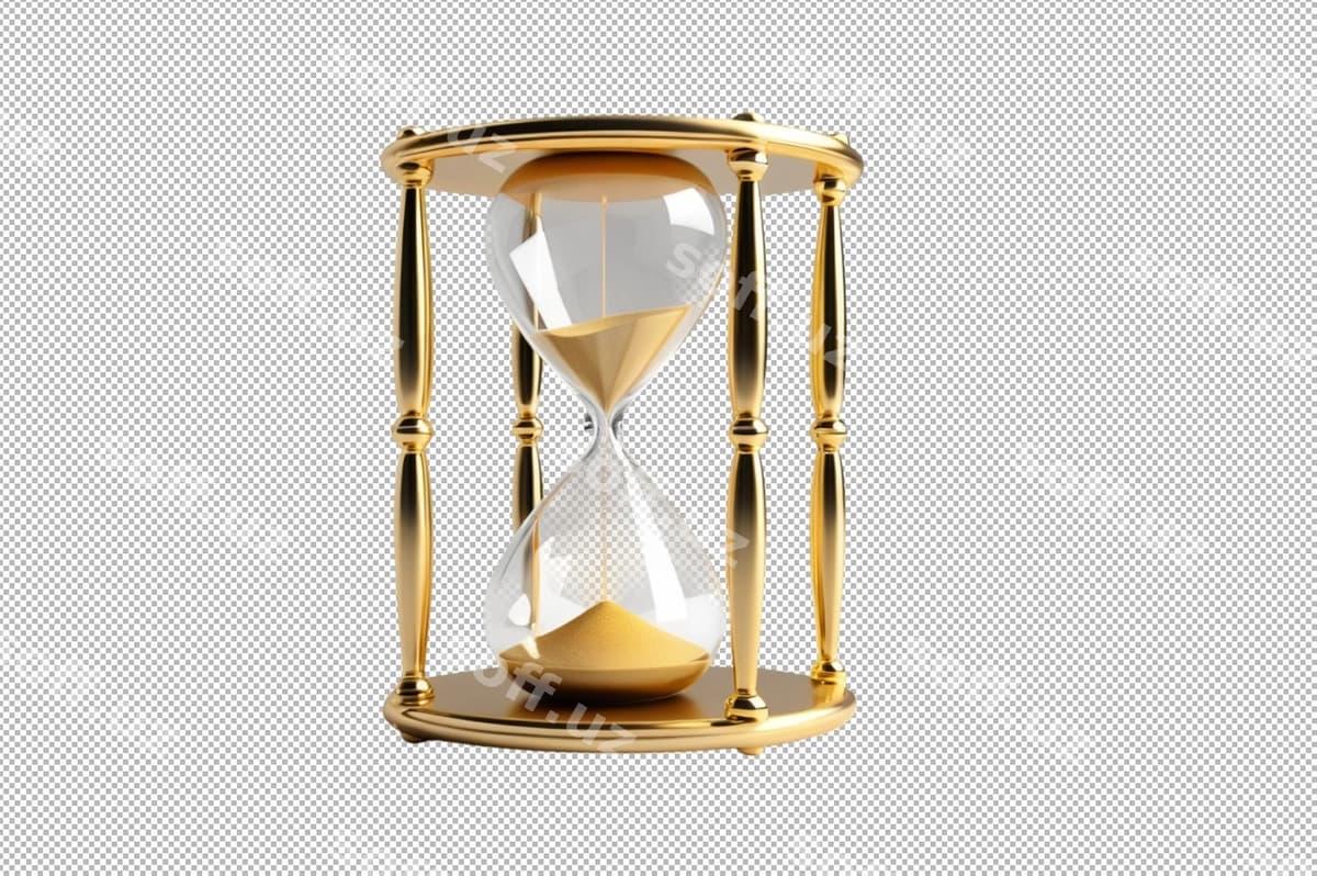 Elegant soat qutbu oltin parlavchilik bilan | Elegant hourglass with golden shimmer
