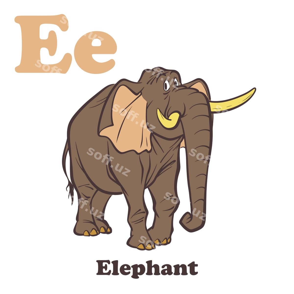 Fil alifbosi multfilm qahramoni bolalar | Elephant alphabet cartoon character kids