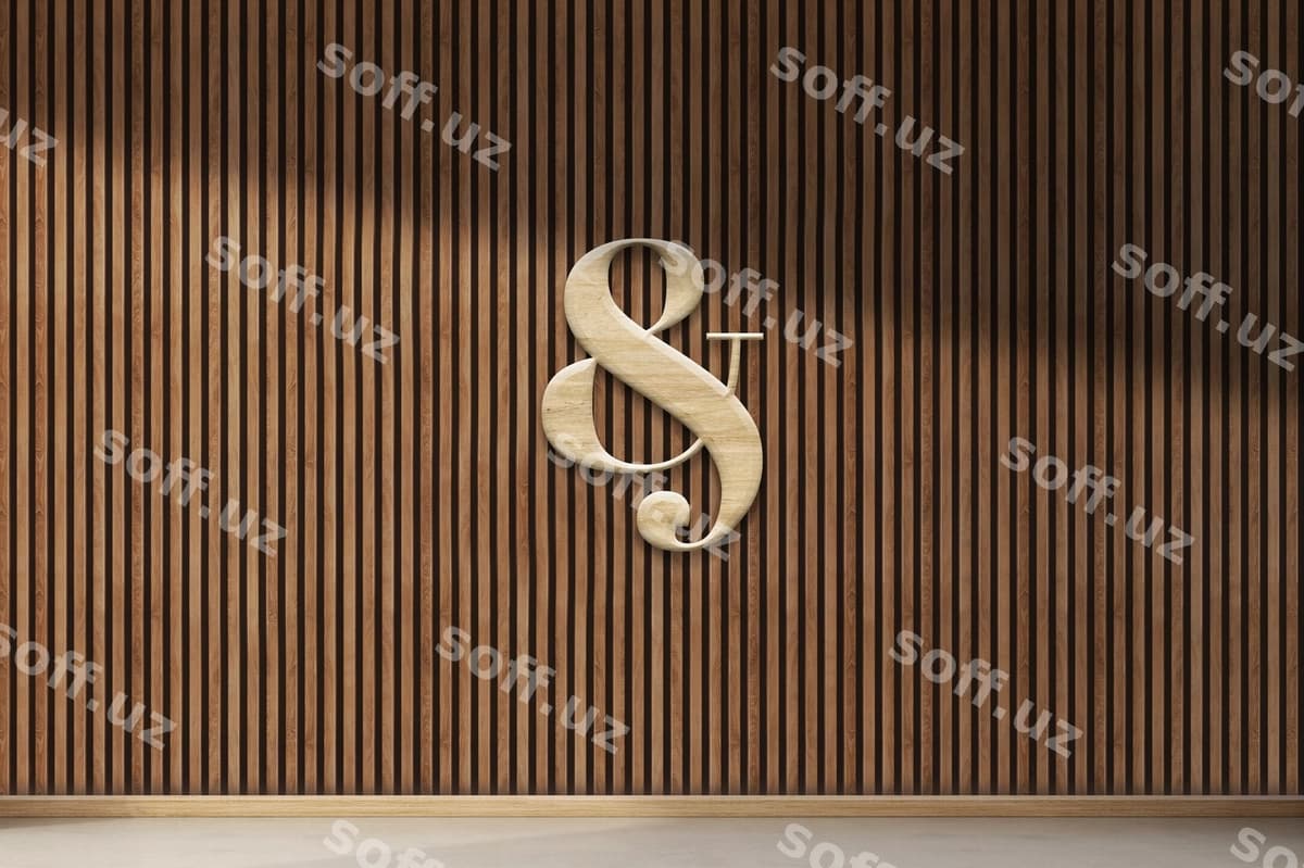 Xin qoplaychi logotip namunasi | Embossed logo mockup wood