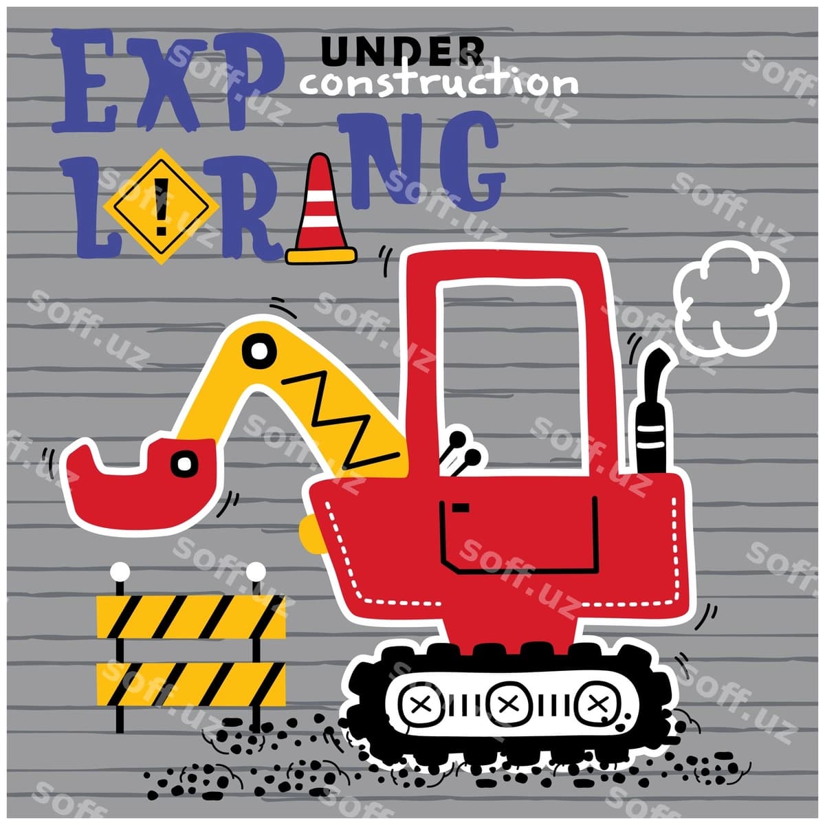 Ekskavator ish zonasidagi komik multfilm | Excavator work zone funny cartoon