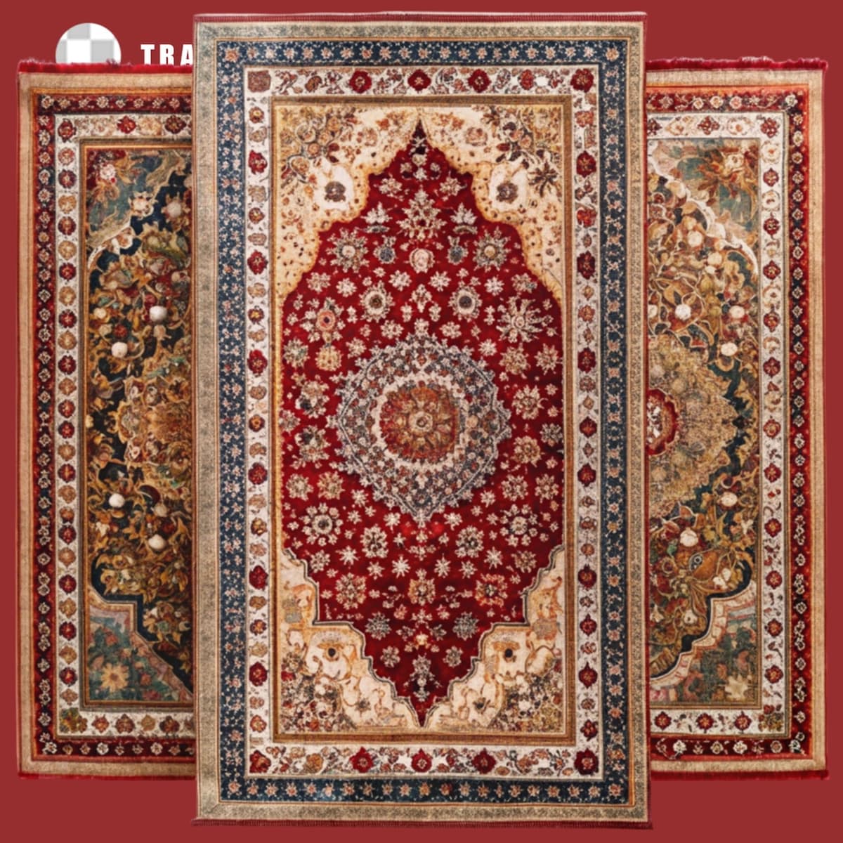 Chiroyli sharqona gilamlar shaffof fonda ajratilgan | Beautiful oriental carpets isolatedb transparent background