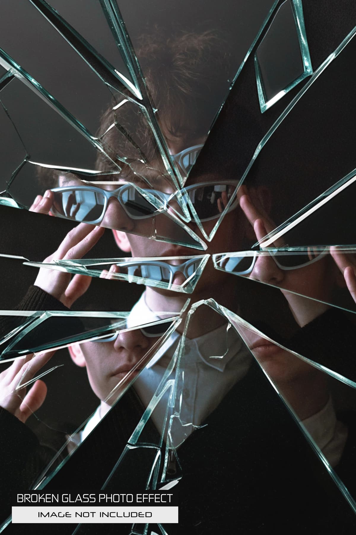 Buzilgan shisha foto effekti | Broken glass photo effect