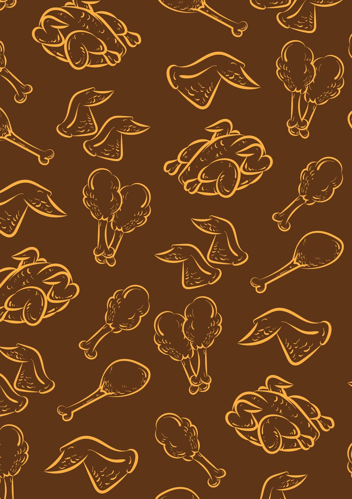 Qovurilgan tovuq go'shti to'plami | Fried chiken set pattern