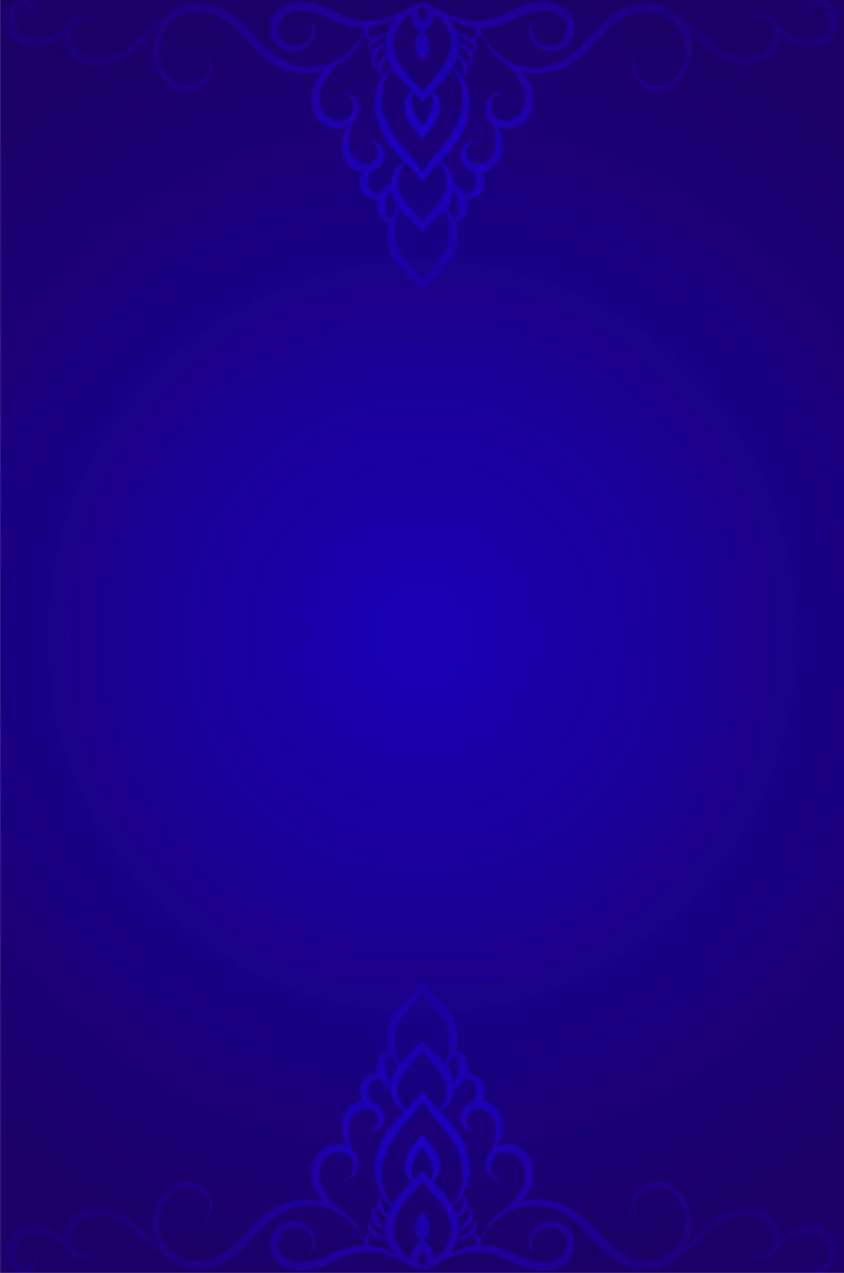 Hashamatli gulli bezak dizayni ko'k gradient fon | Luxury floral ornamental design blue gradient background