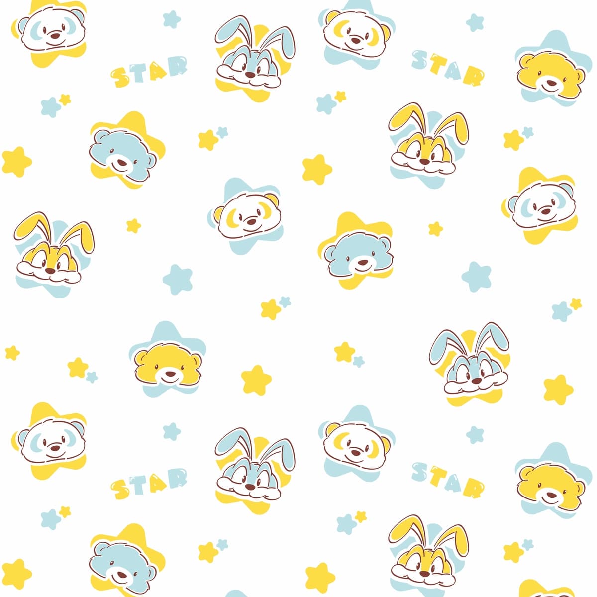 Naqshli ayiqlar quyon yulduzlari | Pattern bears bunnies stars