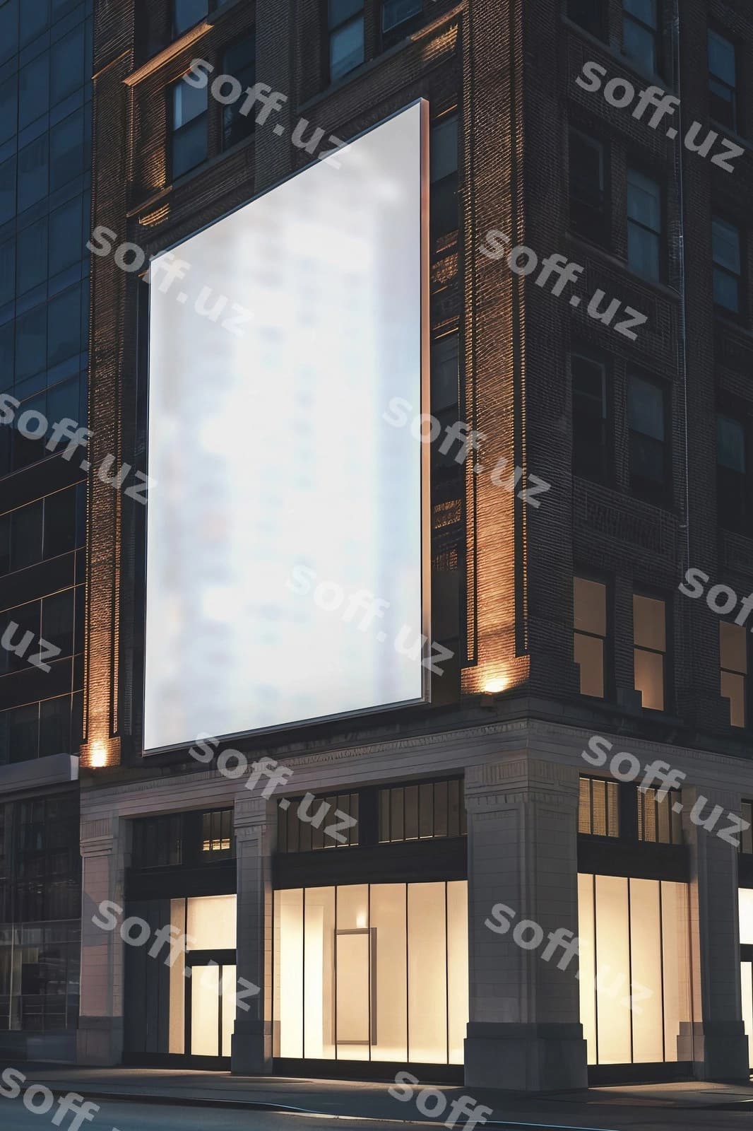 Fasad reklama taxtasi maket dizayni | Facade billboard mockup design