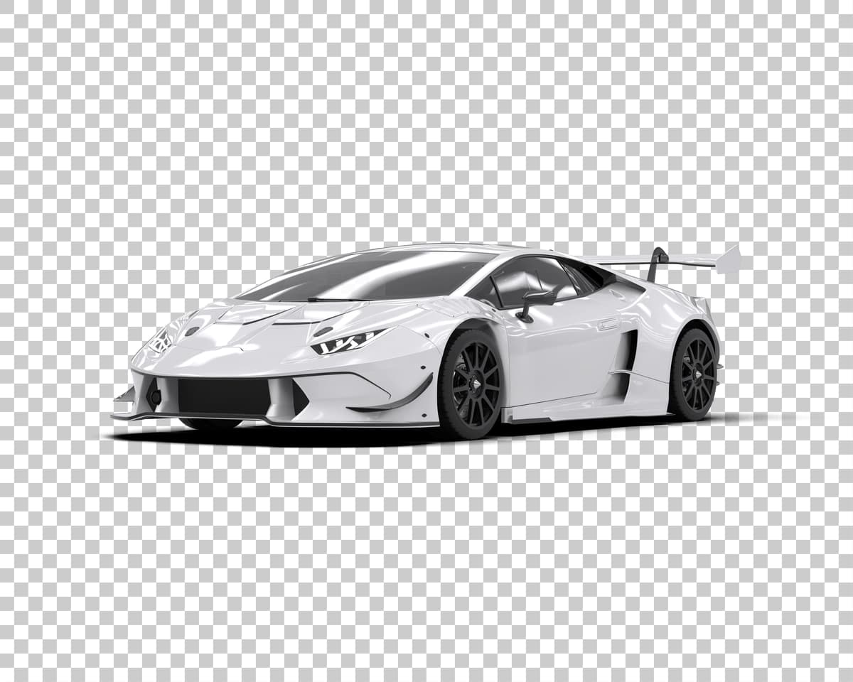 Haqiqiy sport avtomobili izolyatsiyalangan fon 3D renderlash illyustratsiyasi | Realistic sport car isolated background 3d rendering illustration
