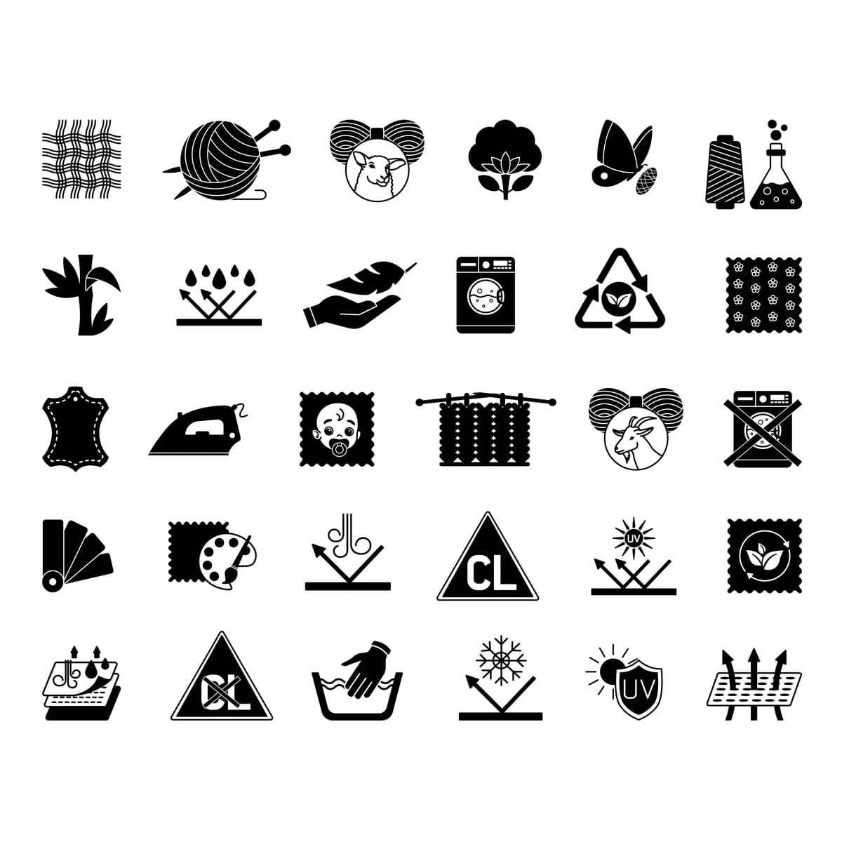 Qora piktogrammalarning moddiy xususiyatlari | Black icons material characteristics
