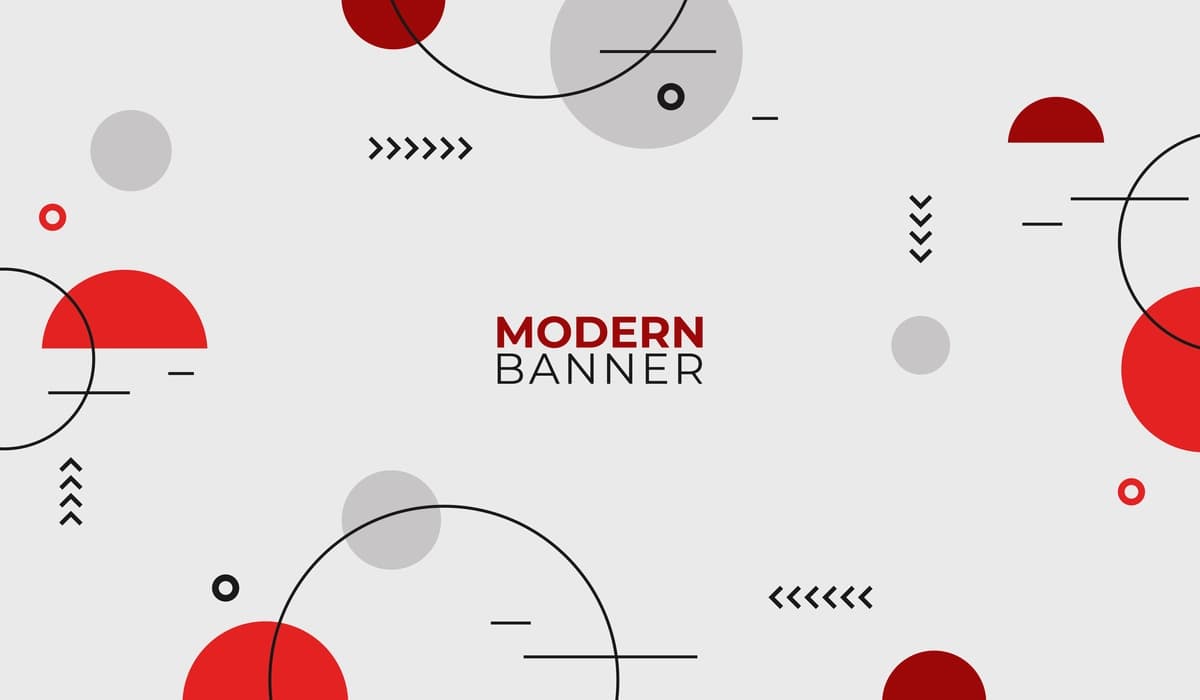 Qizil shakllar bilan zamonaviy fon dizayn shabloni | Modern background design template with red shapes