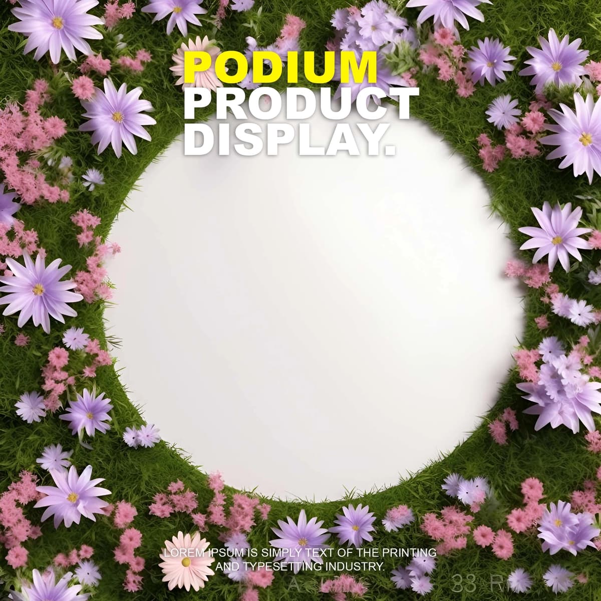 Nafis tabiiy podium mahsuloti namoyishi sahnasi namoyishi maketi | Elegant natural podium product display stage display mockup show