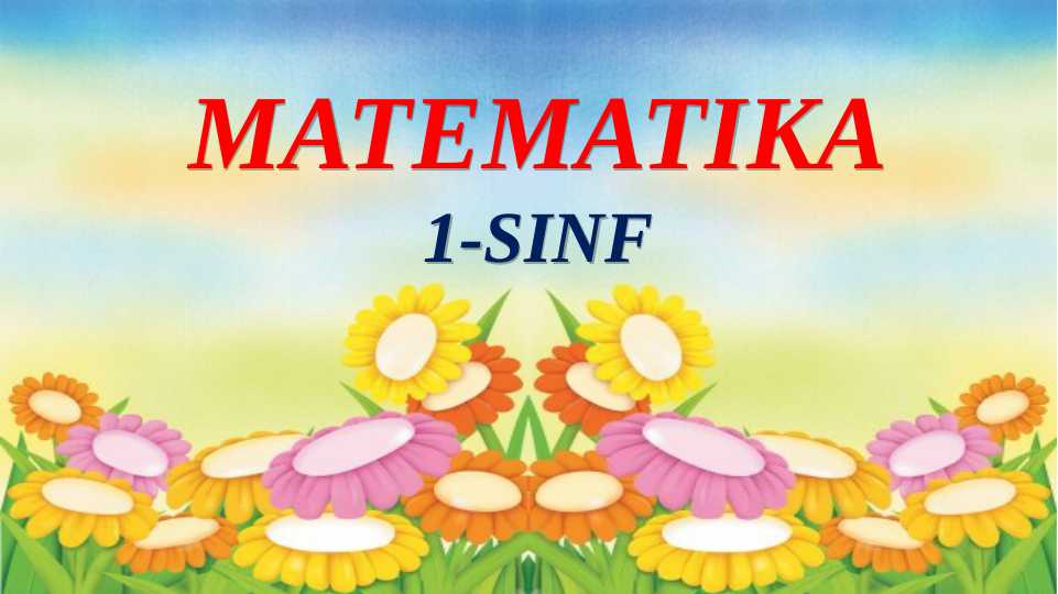 Matem Juft va toq sonlar