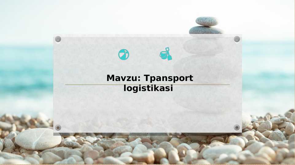 Tpansport logistikasi