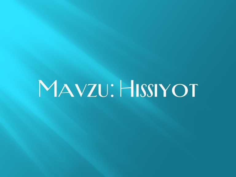 Hissiyot