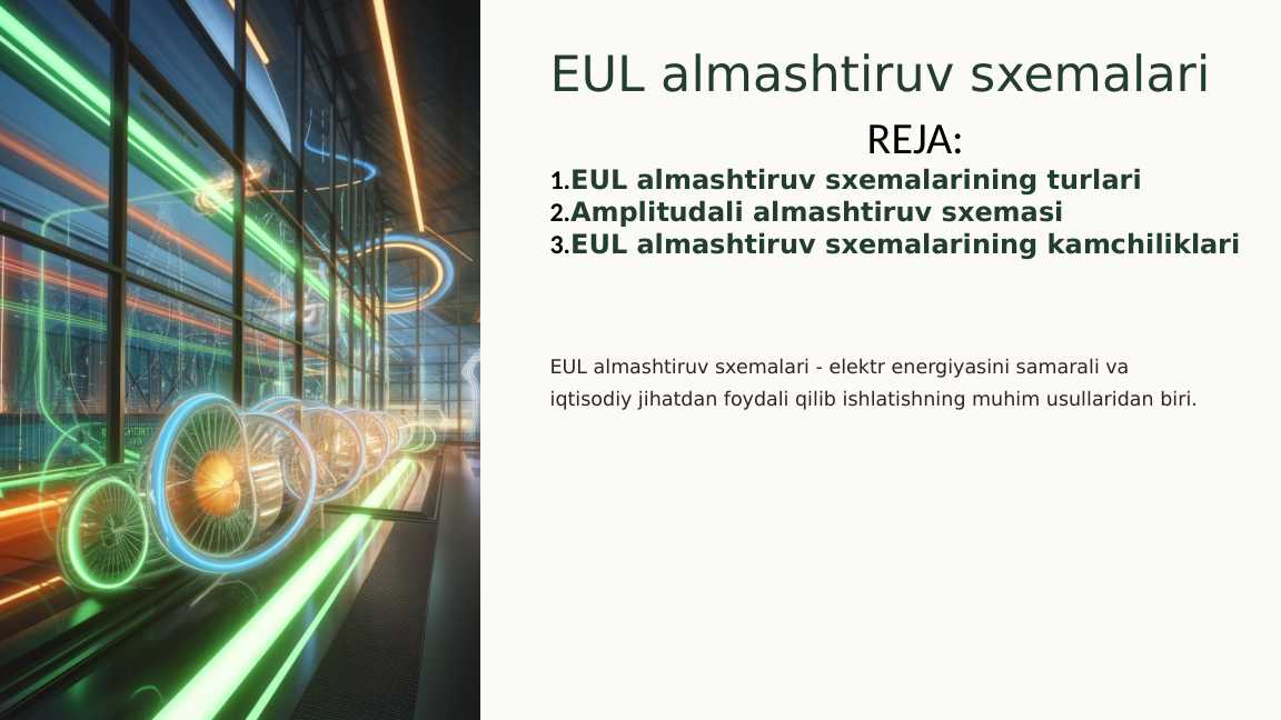 EUL almashtiruv sxemalari