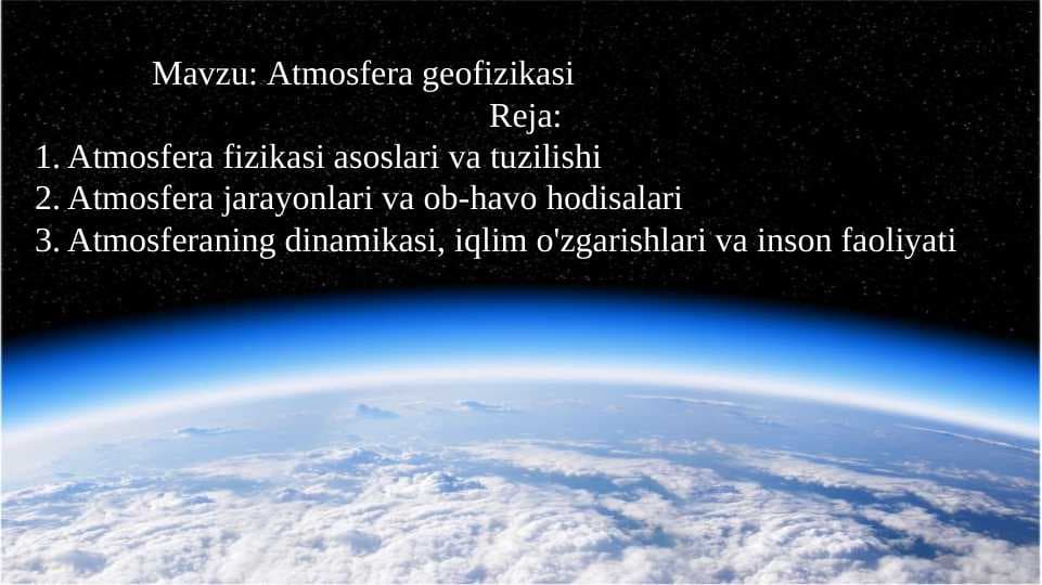 Atmosfera geofizikasi