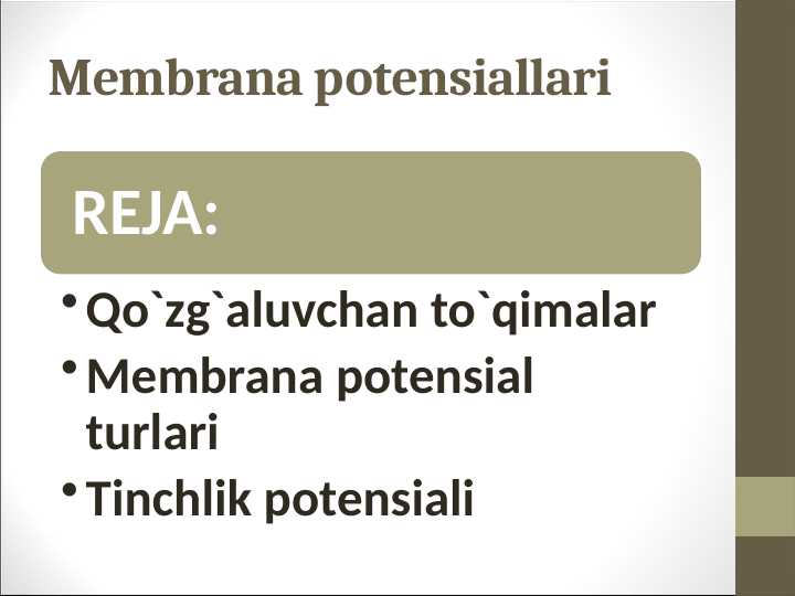 Membrana potensiallari
