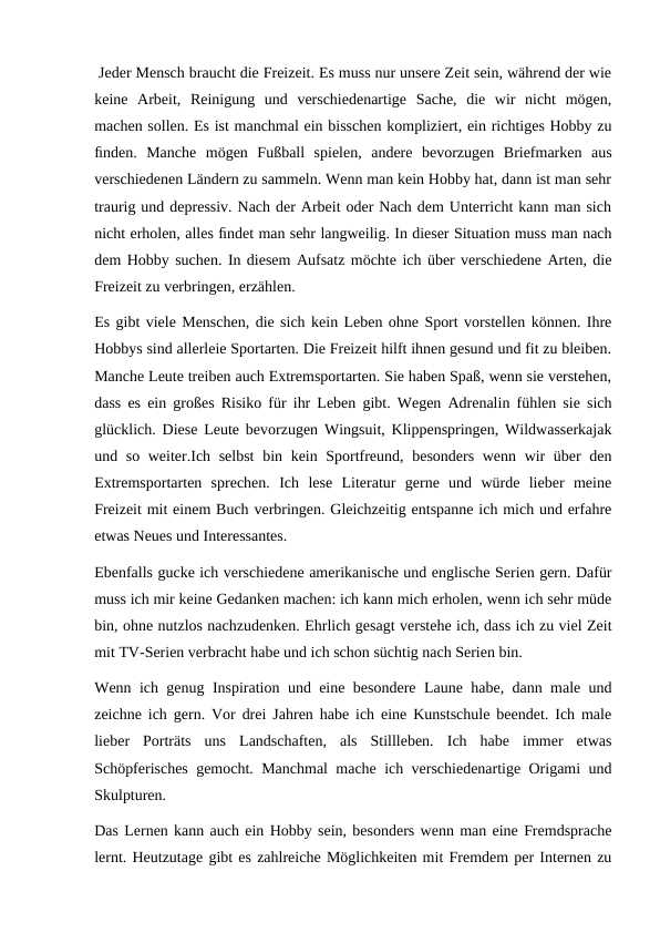 freizeit