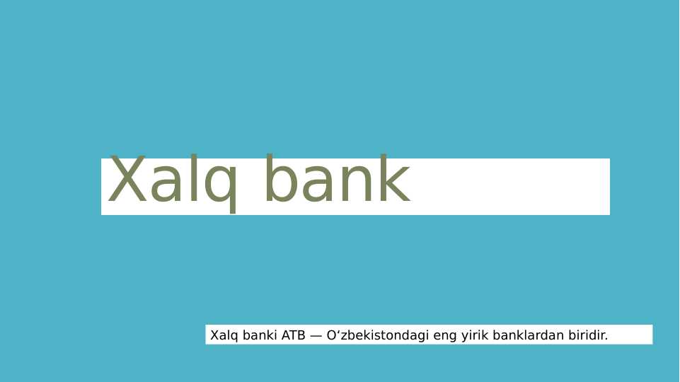 Xalq banki
