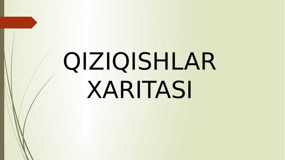 QIZIQISHLAR XARITASI