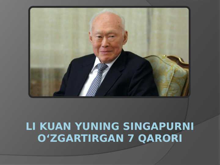LI KUAN YU  PPT