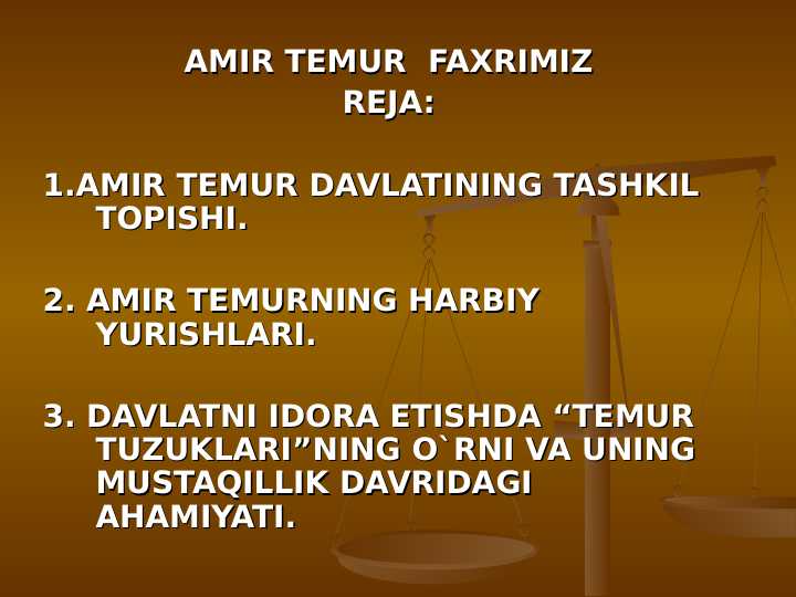 AMIR TEMUR  FAXRIMIZ