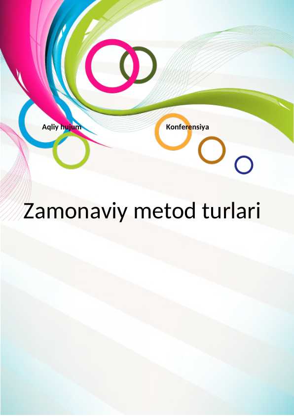 Zamonaviy metod turlari