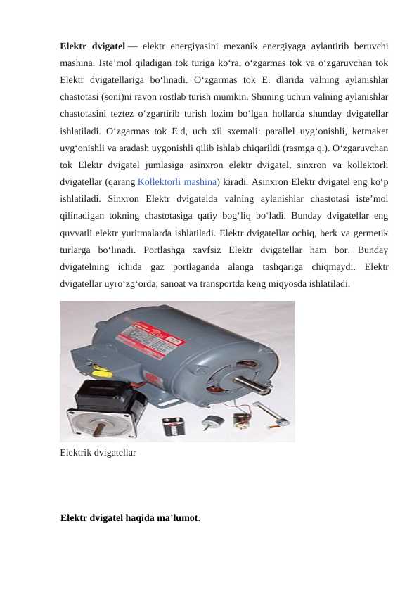 Elektr dvigatel