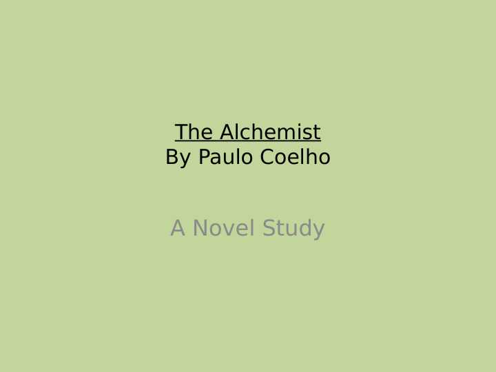The Alchemist